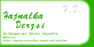 hajnalka derzsi business card